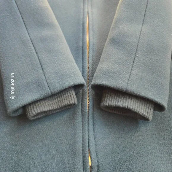 J. Crew Lodge Coat Italian Stadium Wool GREEN Size 0 Nello Gori Retail $350 - Picture 14 of 16